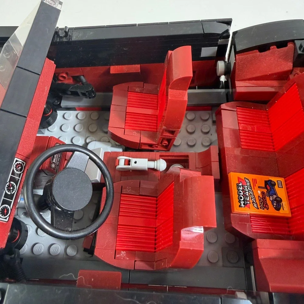 LEGO Icons Chevrolet Camaro Z28 10304 1969 Muscle Car Black Red Stripes Set